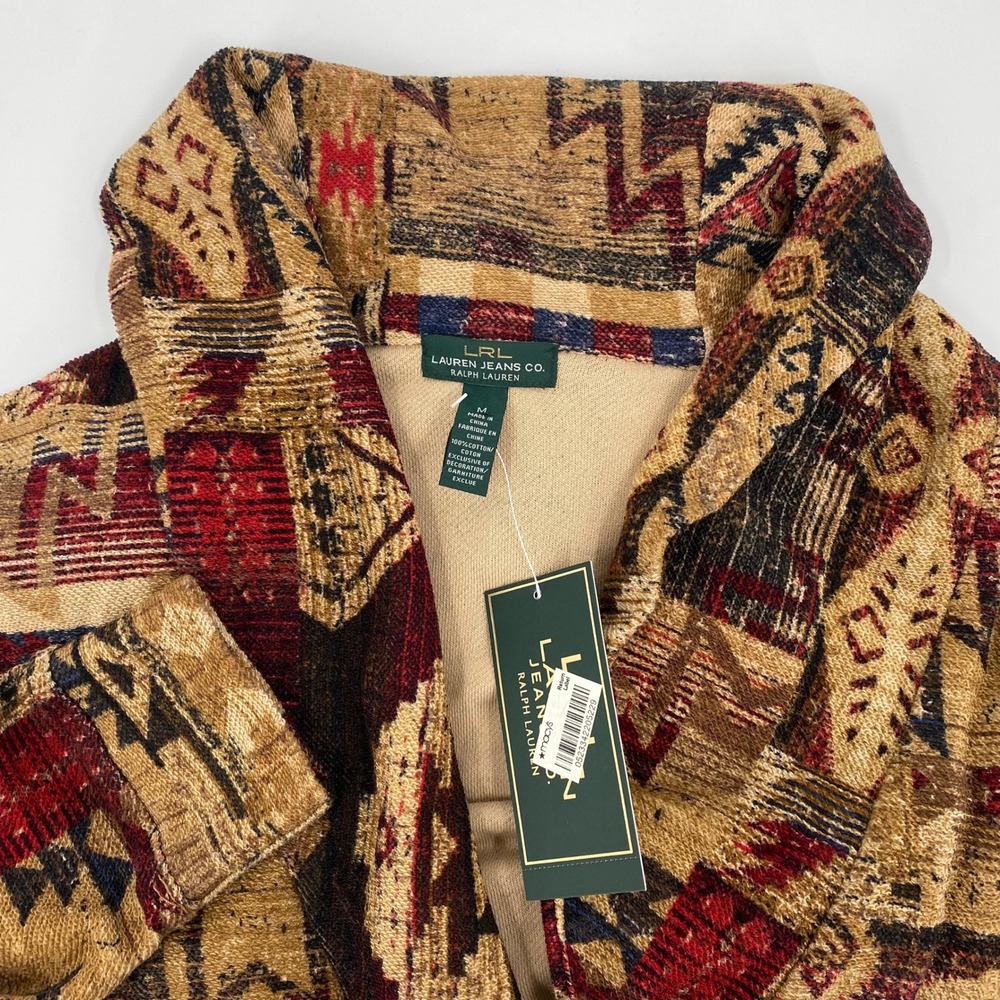 LRL Lauren Jeans Co. Ralph Lauren Womens Med Multi Aztec Southwestern Jacket NWT - Picture 3 of 11